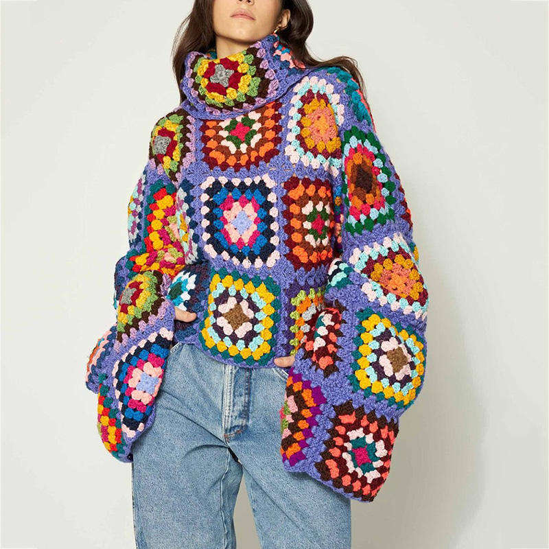 Woolen Sweater Design Sweater Long For Women Handmade Sweaters For - Main Image