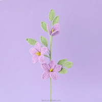 Grenzüberschreitender handgehäkelter Windmühlen-Jasminstrauß: DIY Häkelgarn-Kunstblumenarrangement als fertiges Produkt