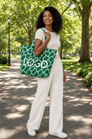 Sac fourre-tout tricoté avec logo personnalisé, MOQ 50 pièces, grand sac à bandoulière tissé imprimé girafe tendance, sacs à main tissés de créateur pour femmes