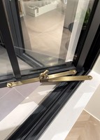 Ventana Arqueada de Acero y Hierro con Vidrio Horizontal Low-E, Ahorro de Energía, Rotura de Puente Térmico, Impermeable, Marco Aislado, Diseño Insonorizado, Acabado Mate