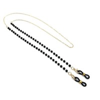 Collier de lunettes double usage en chaîne de bambou avec perles d'imitation, style doux, tendance INS Japon-Corée, mode urbaine de niche, luxe léger