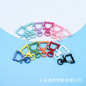 Porte-clés en métal multi-formes (chat, étoile, lune) 12 mm pour accessoires de bijoux DIY et décoration de téléphone portable, pour le marché international - Product Image 3