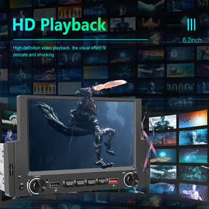 Radio para Auto Podofo 1 Din de 6.2'' con CarPlay Cableado, Android Auto, Pantalla Táctil Capacitiva Basada en Linux, Reproductor MP5, Bluetooth, FM, USB y Carga Rápida - Product Image 6