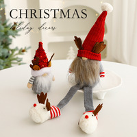 Mini figurine de Père Noël debout de 18 cm tenant un trombone français et un tambour, ornement de sapin de Noël, lot en gros
