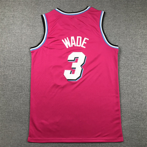2025 vente en gros et Offres Spéciales hommes Sport basket-ball brodé cousu noir rouge <span class=keywords><strong>maillot</strong></span> #3 Dwyane <span class=keywords><strong>Wade</strong></span> <span class=keywords><strong>Miami</strong></span> maillots - Product Image 1