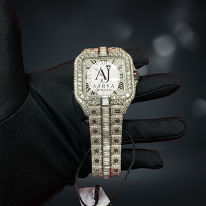 Reloj Mecánico con Esfera Octogonal, Brazalete de Cristal, Números Romanos, Caja Cuadrada, Estilo Joyería - Product Image 1