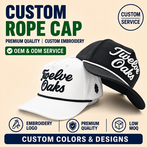 Casquette de golf 5 panneaux étanche avec flux d'air optimisé, logo brodé personnalisé, faible MOQ, OEM, en coton et nylon de qualité supérieure, couvre-chef durable - Product Image 1