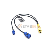 RCA zu Dual Fakra C Kabel RG174 20cm