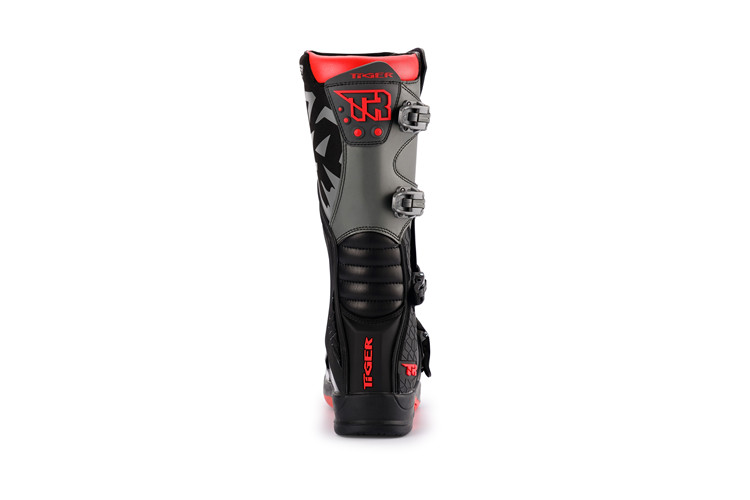 TR Tiger MTR-T2 Black Gray Motocross Boots - Durable, Waterproof