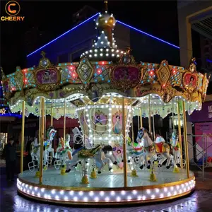 Cavalos do parque de diversões, carnaval grande para passeios redondos