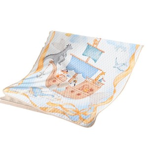 Jianmu Qingyue-camilla para cambiar pañales para bebés, colchón transpirable impermeable de algodón puro de 80x100cm para bebés - Product Image 5
