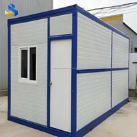 Maison conteneur de bureau/entrepôt préfabriquée moderne à installation rapide, en panneaux sandwich pliables en X