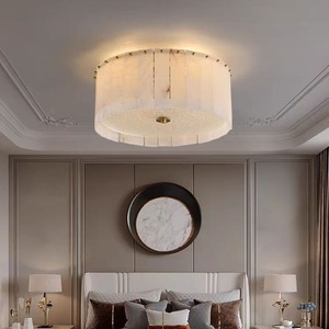 Hullxine plafondlamp van natuurlijk marmer voor de woonkamer, moderne design slaapkamerlamp, lichte luxe en gezellige balkonlamp voor de studeerkamer. - Product Image 4