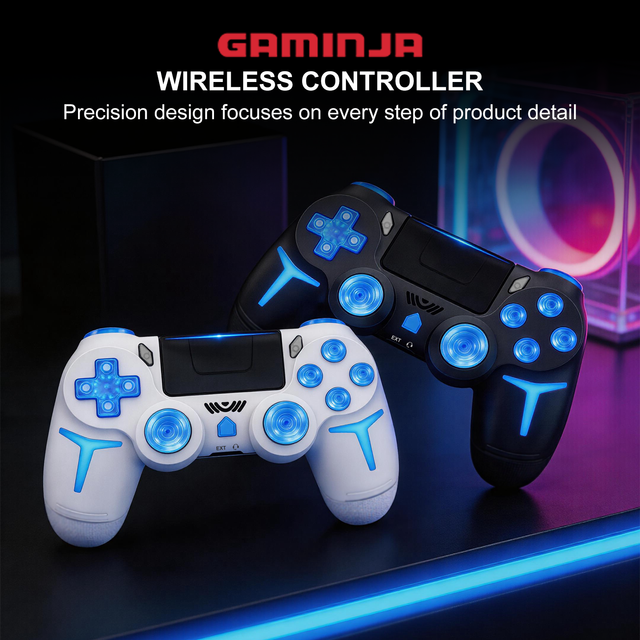 GAMINJA Source Factory Game Controller for PS4 High Performance Hall-Effect Joystick Gamepad Support OEM/ODM Services Low MOQ