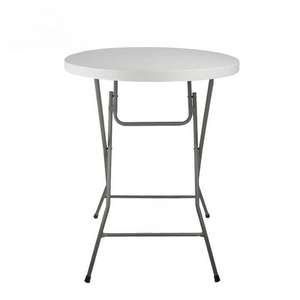 Yüksek kaliteli 80cm beyaz plastik yuvarlak katlanır kokteyl masaları Modern tasarım yüksek üst ziyafet parti Bistro yemek otel etkinlikleri - Product Image 2