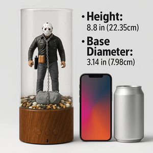 Lampe Cylindrique Rotative LED en Résine à 5 Modes Réglables avec Interrupteur Tactile Innovant, Thème Jason <span class=keywords><strong>Horreur</strong></span>, Accessoire pour Fans de Films - Product Image 3