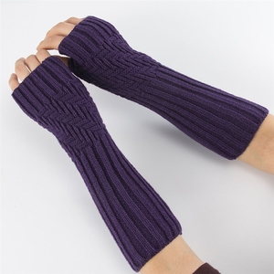 Gants chauds en <span class=keywords><strong>cachemire</strong></span> pour femmes, 10 pièces, manicle chauds, longs et souples, mitaines avec trous pour le pouce, sans doigts - Product Image 6