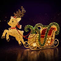 Lumière décorative Obbo imperméable motif traîneau de rennes 220V IP65 pour la décoration de l'arbre de Noël et du paysage