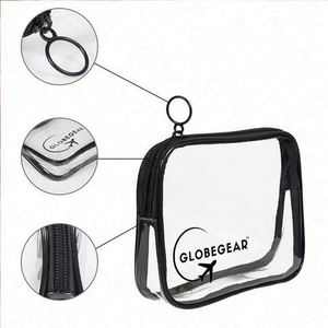 Bolsa de Cosméticos Transparente Impermeable de Viaje con Cierre y Logotipo Personalizado, Organizador de PVC Transparente para la Playa - Product Image 3