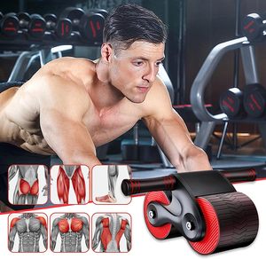 Kit per allenamento con ruote addominali a rimbalzo automatico attrezzatura per l'esercizio per l'allenamento della forza di base fatta di gomma per <span class=keywords><strong>palestra</strong></span> da casa Fitness - Product Image 4