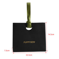 Bijoux en papier blanc de luxe personnalisé sacs fourre-tout avec poignée de ruban et logo imprimé cosmétiques anneau collier shopping sac à main