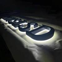 Lettres en acier inoxydable 3D personnalisées avec rétroéclairage LED, étanches IP65, pour la publicité extérieure, logo de magasin, enseigne personnalisable