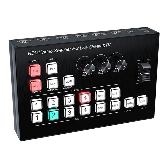 hdmi Video Switcher Controller Live Streaming Cast Switcher Replay Video Mix Controller