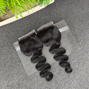 มีจำหน่ายผมแท้บราซิล 100% แบบเวฟ  พร้อมเชือกผูกผม HD Lace Closure 6x6  ความหนาแน่นสูง 150-180% ผมหยิก  ขนาด 14-20 นิ้ว สีดำธรรมชาติ - Product Image 6