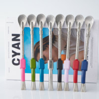 Usine En Gros Creative Filtre En Acier Inoxydable Boisson Remuer Cuillère Paille Personnalisé Bombilla Yerba Mate Filtre Cuillère