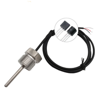 Capteur de température DS18B20 en acier inoxydable, tube aveugle M10 G1/2 -40~+125 pour capteur de température analogique avec sonde 6*50mm