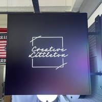 Boîte lumineuse publicitaire en acrylique avec cadre métallique pour café, bar, restaurant, impression UV, logo d'entreprise, 40x40cm, 50x50cm