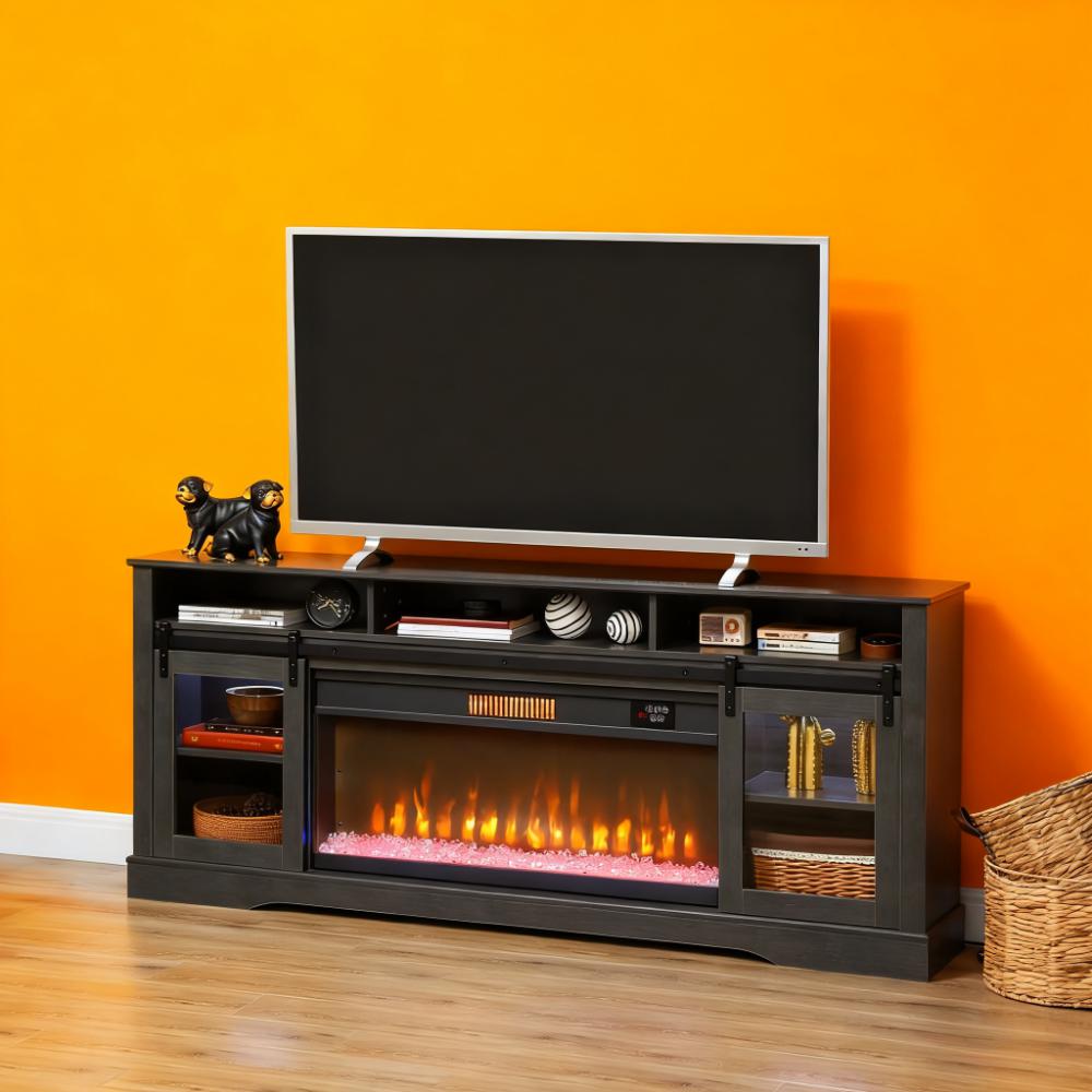 Gris + MDF + Acier + Verre trempé