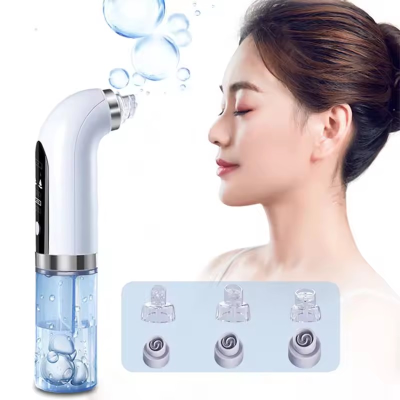 New Arrivals Product Facial Lift Face Cleaner Electric Micro Small Bubble Water Cycle Acne Pimple Pore Vacuum Blackhead Remover