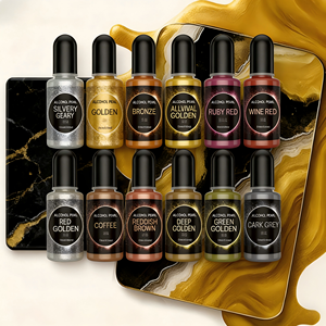 Pintura Acrílica Metálica, Pigmento de Resina No Tóxico para Pintura Artística, Manualidades, Ideal para Múltiples Superficies: Lienzo, Madera, Arcilla, Metal - Product Image 1