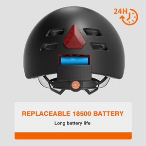 Casque de vélo électrique avec caméra 1080P, commande vocale IA, feu arrière LED Bluetooth, enregistreur vidéo anti-tremblement, étanche, GB/CE/FCC/CPC - Product Image 5