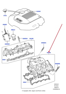 OEM LR105956 LR116732 C2Z19941 发动机气门盖总成适用于 路虎 款捷豹 3.0L TDV6 柴油发动机汽车备件 - Product Image 6