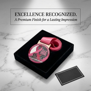 Médaille de cyclisme personnalisée en alliage de zinc, émail souple 3D en relief, <span class=keywords><strong>pour</strong></span> compétition de vélo de <span class=keywords><strong>route</strong></span>, avec ruban sublimé - Product Image 3