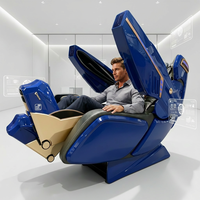 Fauteuil de massage robotisé haut de gamme pliable à chaleur intégrée pour tissus profonds, manipulateur 4D, commande vocale intelligente, position zéro
