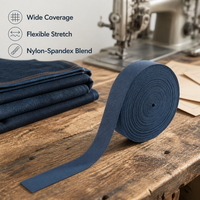 Bande élastique personnalisée en nylon et spandex de 3,5 cm pour la taille des pantalons de yoga, douce, extensible, écologique, unie, de style européen
