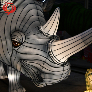 Linterna de animal dragón de tela china con luces para Diwali o Ramadán City Plaza decoraciones para graduación o Halloween - Product Image 4