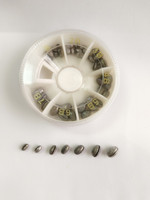 Boîte en plastique blanc emballage haricot forme plomb plomb fendu tir pour accessoire de matériel de pêche