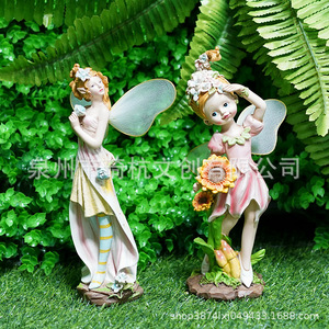 ตุ๊กตาเอลฟ์นางฟ้าดอกไม้ QH-21539 ของตกแต่งสวนกลางแจ้งสำหรับตกแต่งบ้าน ลานบ้าน ห้องนั่งเล่น ห้องทำงาน - Product Image 2