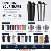 Bouteille shaker sans boule en acier inoxydable 304, avec agitateur intégré, finition mate, anti-fuite, sans BPA, vente en gros OEM ODM, directement de l'usine