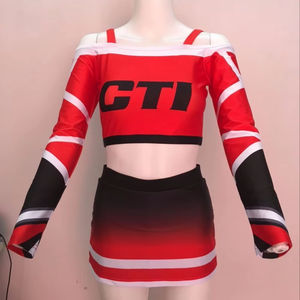 नई शैली कस्टम डिजाइन पूर्ण चमकदार सबलिमिनेशन टीम चीयर कपड़ों के लिए - Product Image 1