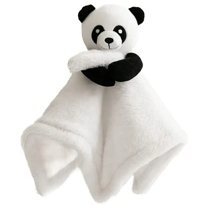 Manta de peluche de animales para bebé, edredón de Panda de 12 pulgadas, Doudou juguete para recién nacido, suave, personalizada, manta de seguridad para bebé