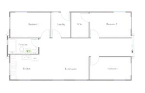 40ft erweiterbares Container haus mit 2 Schlafzimmern und begehbaren Schränken - Product Image 5