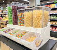 ECOBOX Bacs de stockage alimentaire à gravité pour graines, noix, pistaches, bonbons, noix de cajou, céréales, en plastique, pour magasin