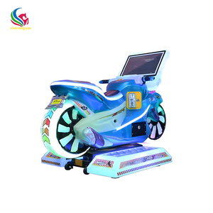 Machine de jeu vidéo d'arcade de course de moto pour enfants, simulateur de conduite en plastique à monnayeur - Product Image 5