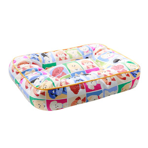 Cartoon Pet Mat Rectangle Polyester Four Seasons Dog Bed With Edging - Product Image 3