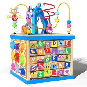 Большой Многофункциональный Монтессори, деревянный лабиринт, Коробка С Сокровищами, детский Развивающий кубик для раннего обучения, развивающие игрушки - Product Image 1